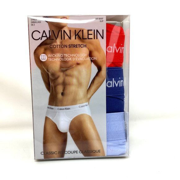 đź’–MEGA SALEđź’–Calvin Klein 3 Pack Men  NB2613936  Cotton Stretch Blue Red s - Picture 2 of 8